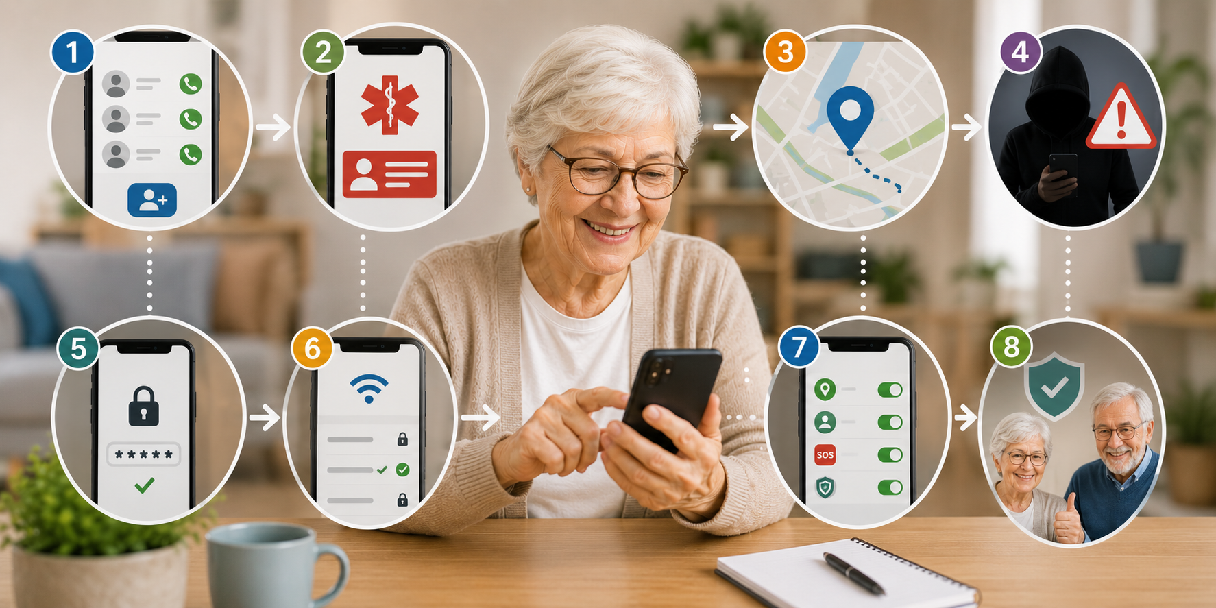 Smartphone sicher einrichten für unsichere Senioren 2026